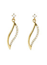 Somptueuse Boucle d'oreilles Or 375 et Zirconium