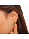 Boucles d'oreilles doré et pierres naturelles