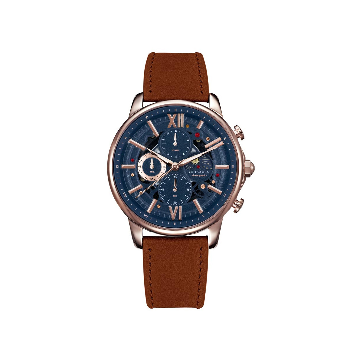 Montre Homme AriesGold Belfast Moon G 7013 RG-BURG