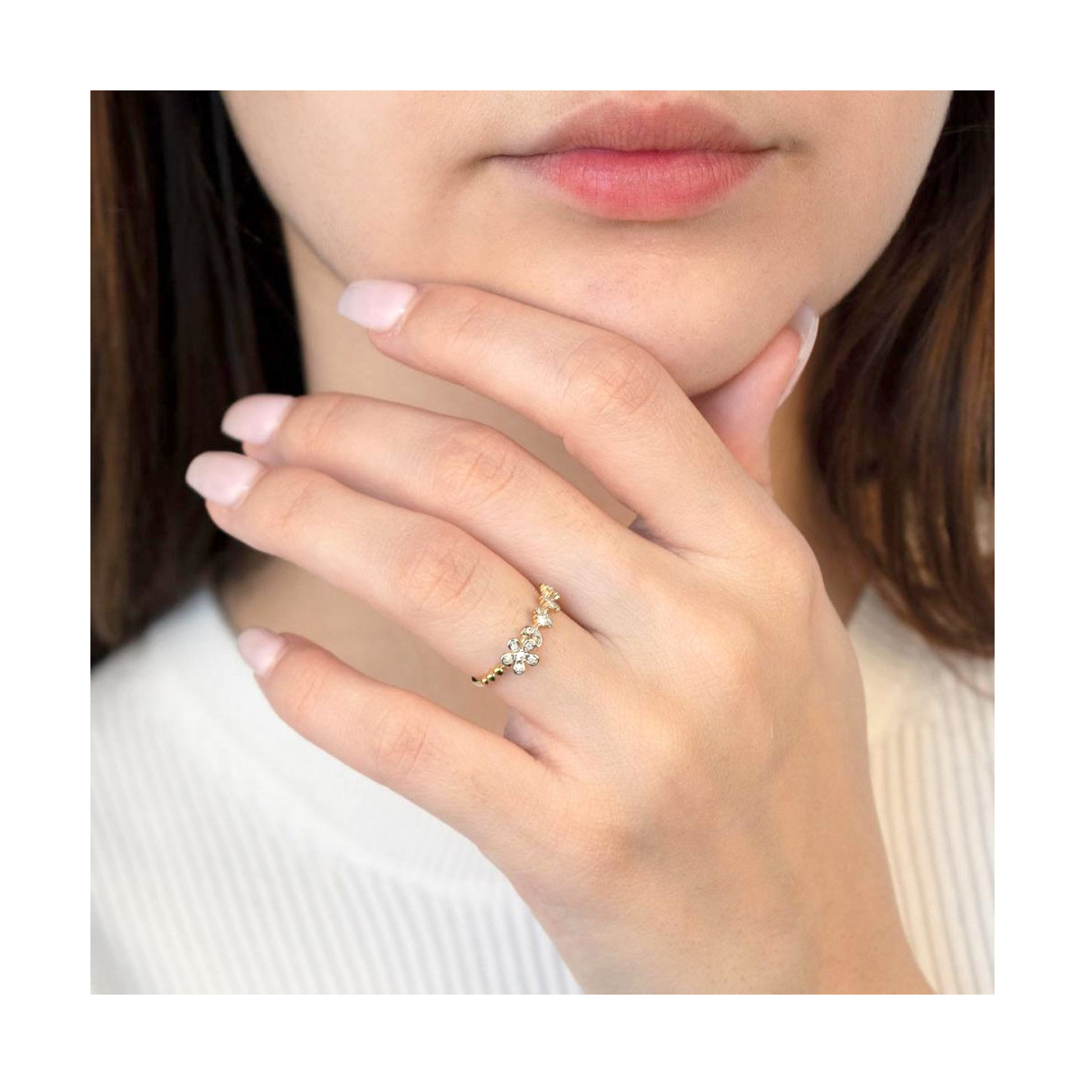 Bague "Éva" Or jaune et Diamant