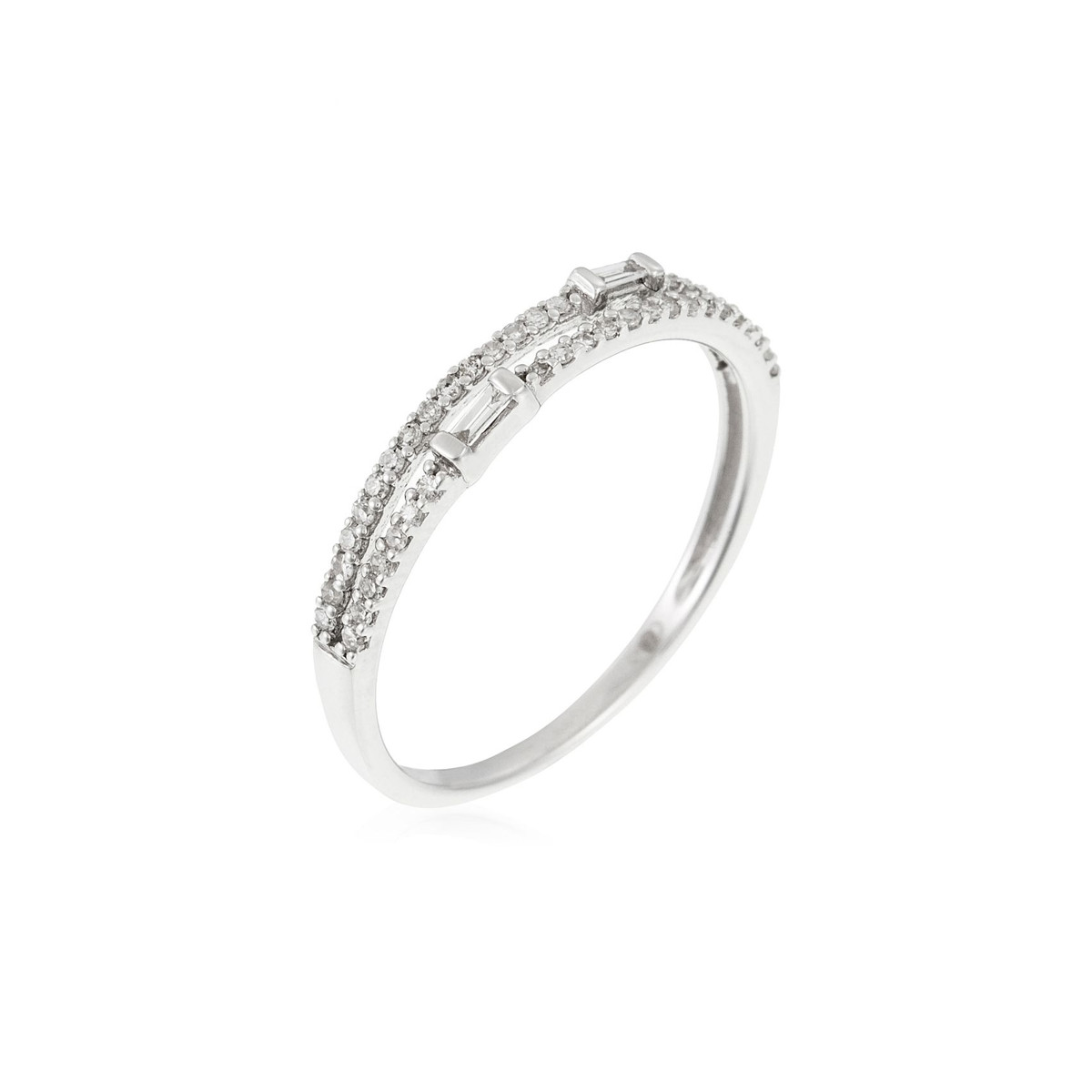 Bague Alliance "Incantation" Or blanc et Diamants