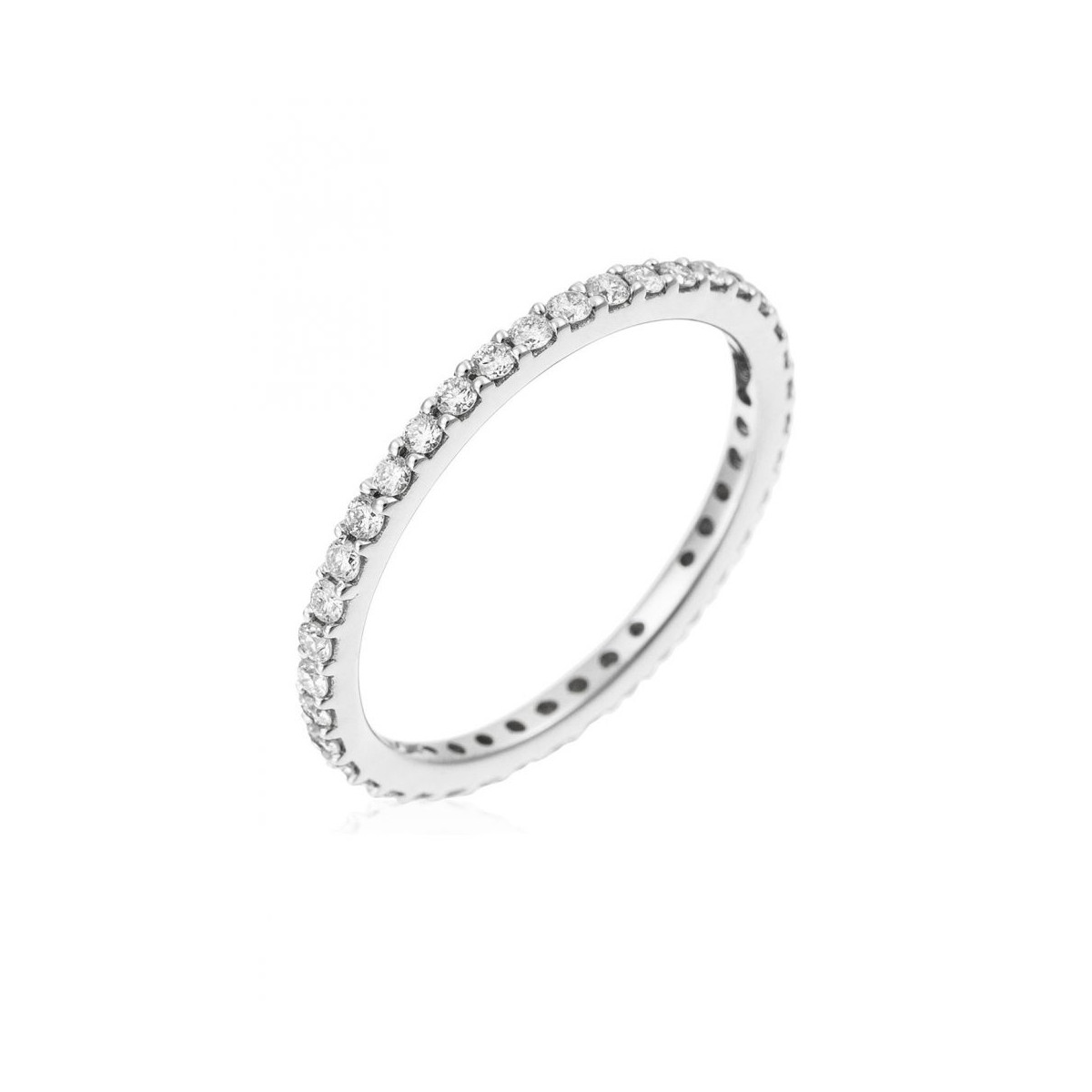 Bague Or Blanc et 39 Diamants tour complet Bague "Adoration Divine" Or blanc et Diamant