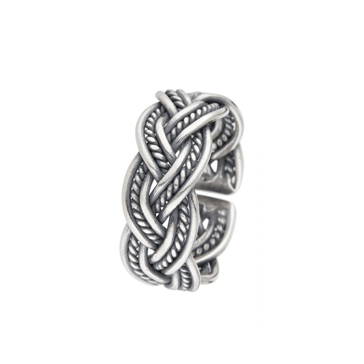 Bague ajustable Homme Argent "Caleb"