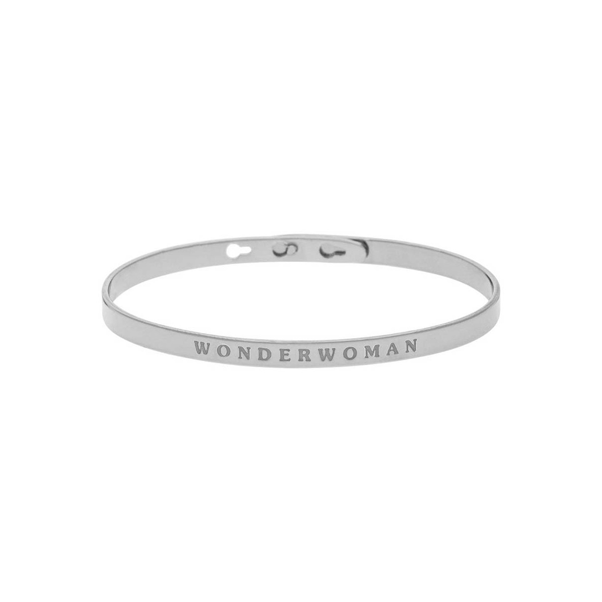Bracelet à message "Wonderwoman" Laiton argenté