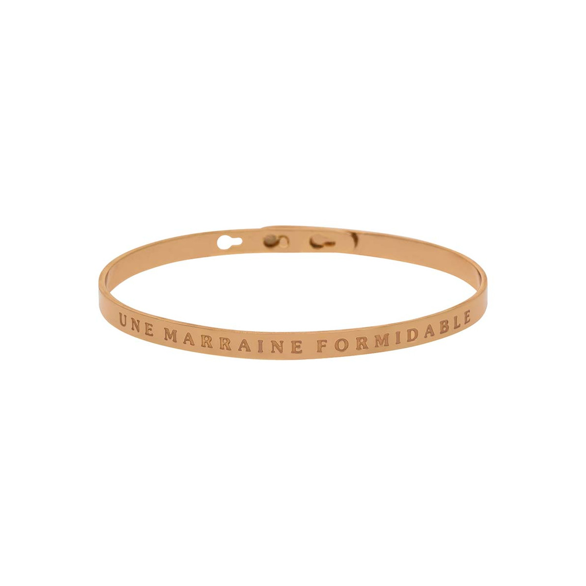 "UNE MARRAINE FORMIDABLE" bracelet jonc rosé à message Bracelet à message "Une Marraine Formidable" Laiton rosé