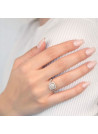 Bague Or Blanc 375 et Diamants