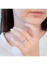 Bague Or Blanc 375 et Diamants
