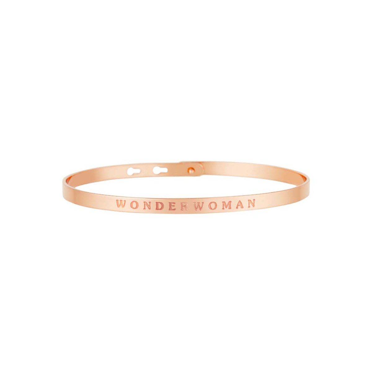 "WONDERWOMAN" Jonc rosé bracelet à message