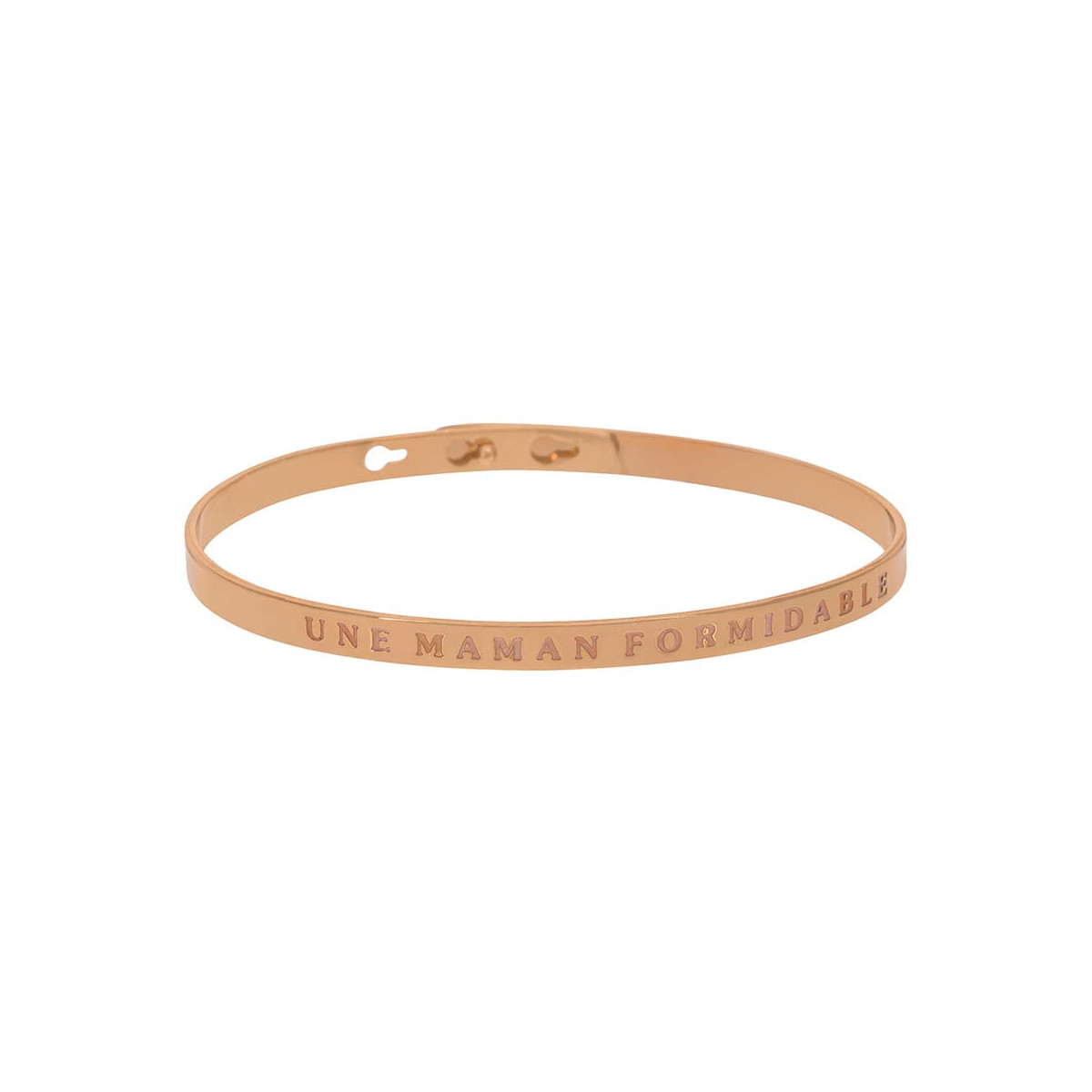 "UNE MAMAN FORMIDABLE" bracelet jonc rosé à message "UNE MAMAN FORMIDABLE" bracelet jonc rosé à message
