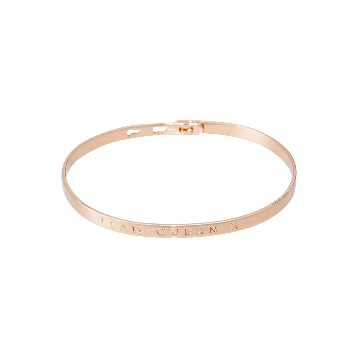 "TEAM QUEEN B" bracelet jonc rosé à message "TEAM QUEEN B" bracelet jonc rosé à message
