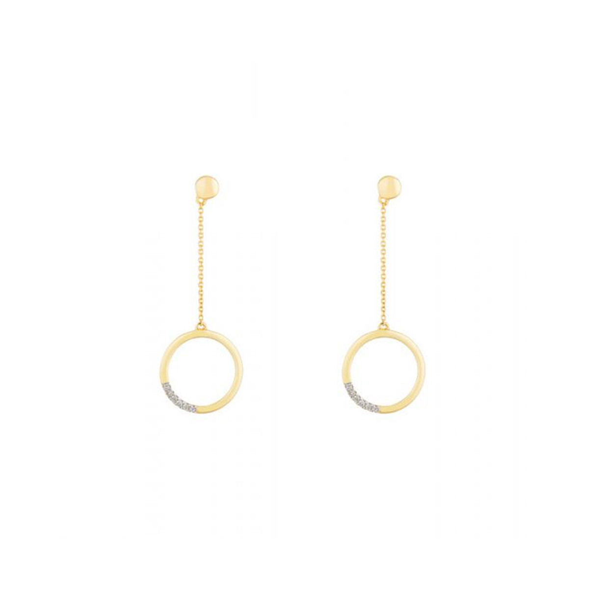 Boucles d'oreilles Or Jaune et Diamant Boucles d'oreilles "Divine" Or jaune et Diamant