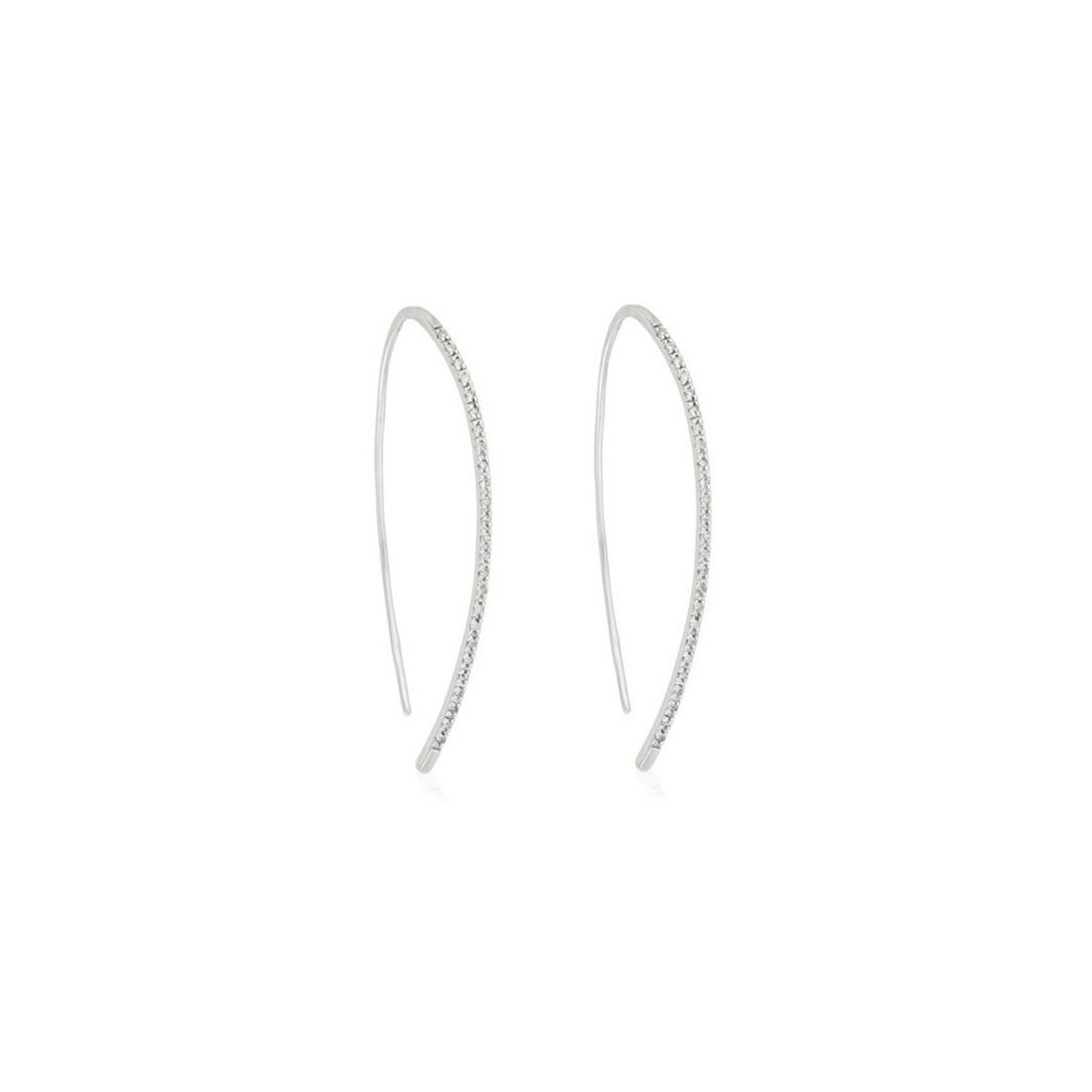 Boucles d'oreilles Or Blanc et Diamant Boucles d'oreilles "Ma Brillante" Or blanc et Diamant