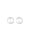 Boucles d'oreilles Or Blanc 375/1000 et Perle