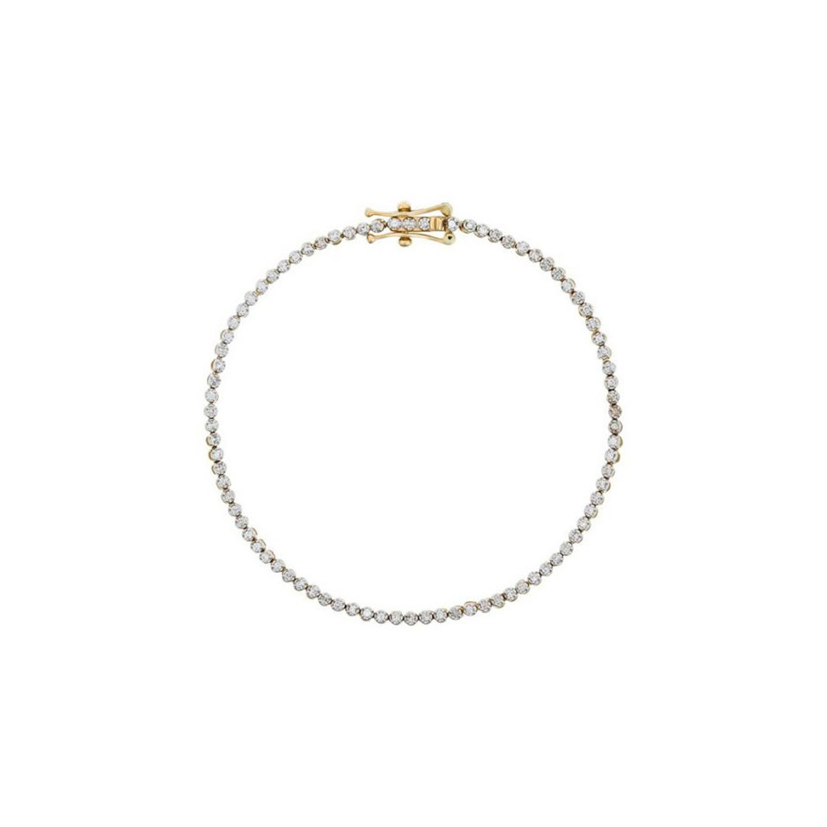 Bracelet Or Jaune et 70 diamants 1 carat pour Mariage Bracelet "Amour Brillantissime" Or jaune et Diamant