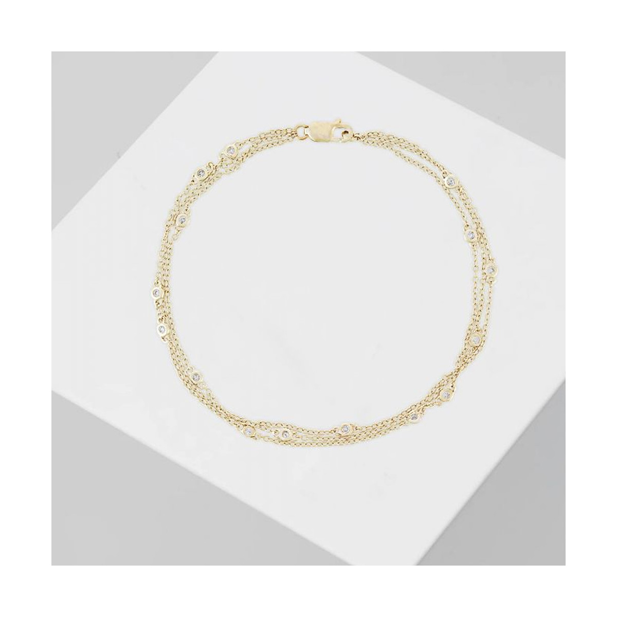 Bracelet Or Jaune et Diamant Bracelet Or Jaune et Diamant