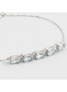 Bracelet Or Blanc Diamant et Topaze