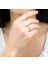 Solitaire Or Jaune et Diamants 0,10 carat "Amoureuse"