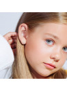 Boucles d'oreilles or jaune enfant "ROND BRILLANT"