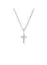Pendentif Croix Or Blanc et Diamant