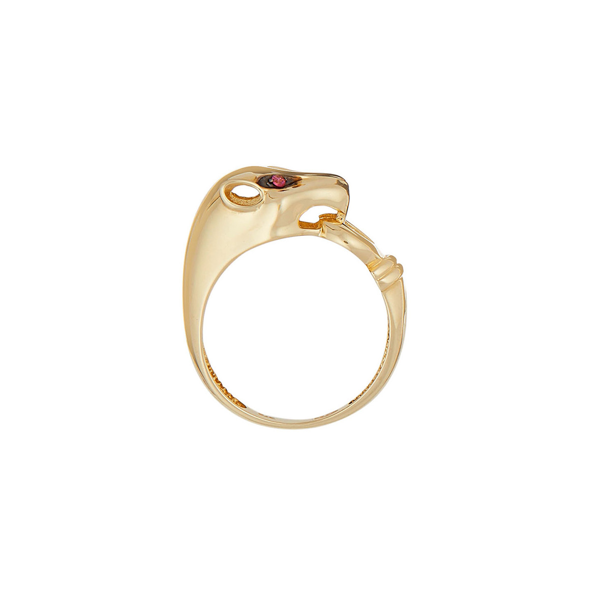 Bague Or Jaune 375/1000 et Zirconium Bague "Émergence" Or jaune