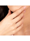 Bague Or bicolore 375/1000 et zirconium