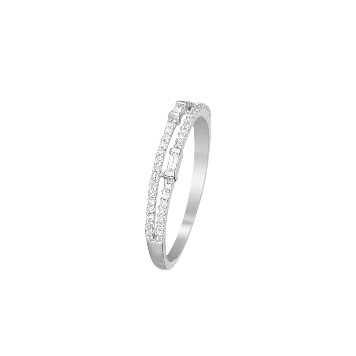 Bague " Elisabeth" Or blanc et Diamant
