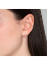 Boucles d'oreilles grimpantes or jaune et oxydes de zirconium "Merveille grimpante"