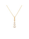 Pendentif Or jaune 375/1000 et zirconium