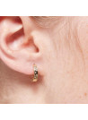Boucles d'oreilles or jaune et oxydes de zirconium "Lucie"