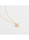 Pendentif Or Jaune et Diamants 0,06 carat "COEUR TENDRESSE"