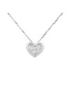 Pendentif "Petit Coeur" en Or Blanc  D0,05/13 Serties de 13 diamants