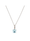 Pendentif "Tonga" Serties de diamants de pureté P1 et d'une Topaze