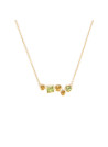 Collier "Colorama" Citrine Peridot 0,91/5 Serties de 5 pierres précieuses, la citrine et le péridot