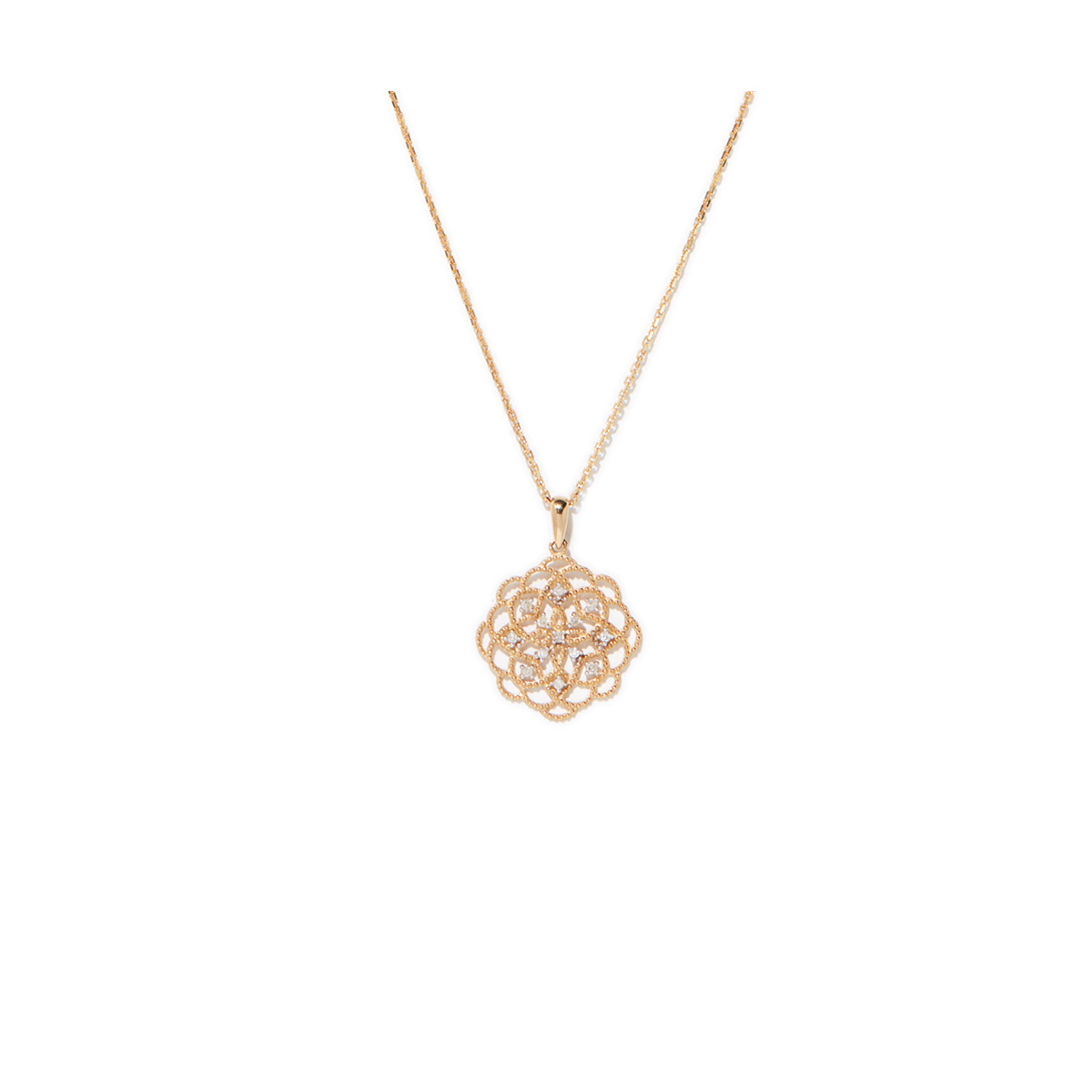 Pendentif en Or Jaune vermeil jaune Pendentif "Yvana" Or jaune et Diamant