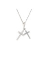 Pendentif en forme de croix en Or Blanc
