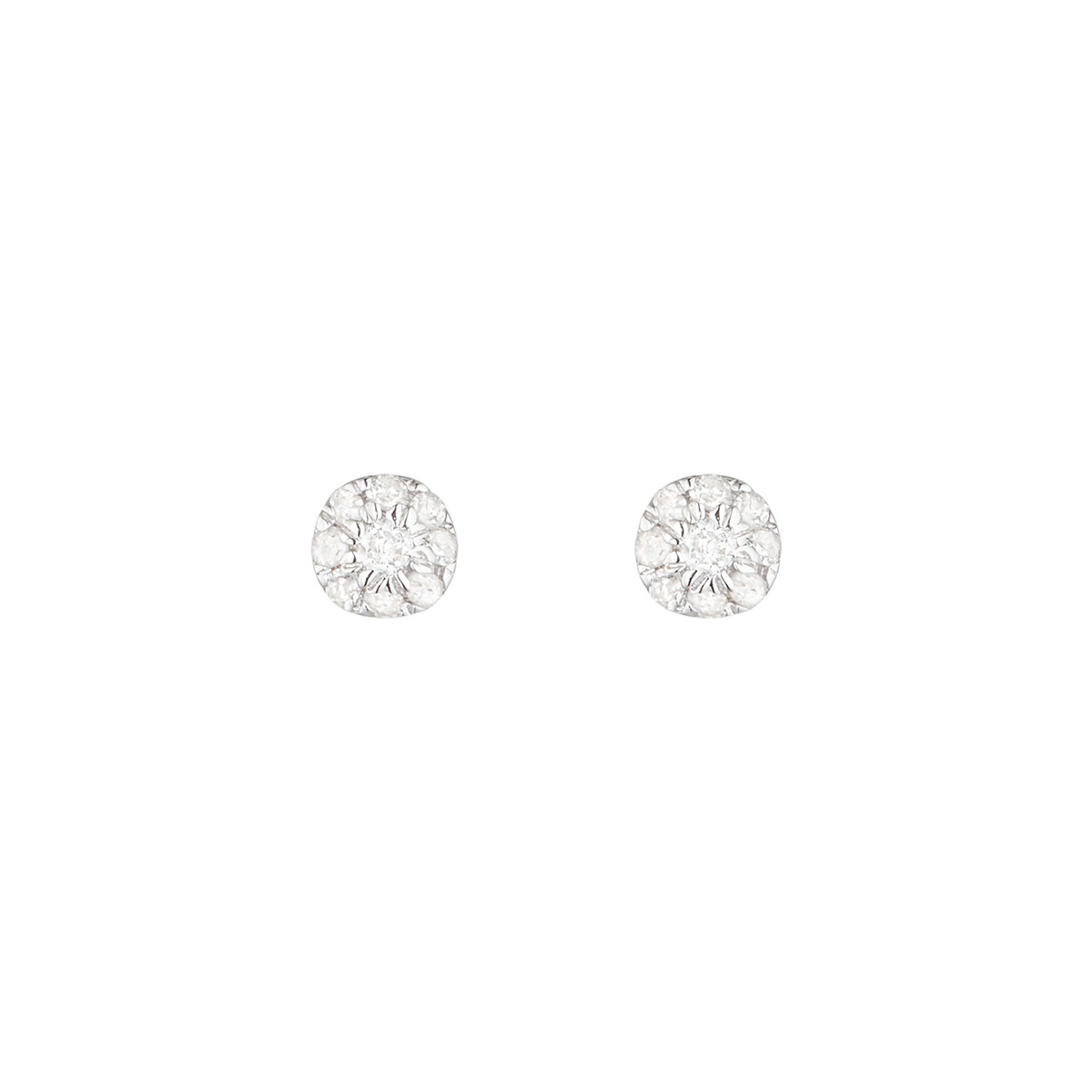 Boucles d'oreilles "Idylle" Diamants 0,07/18 Boucles d'oreilles "Ambroise" Or jaune et Diamant