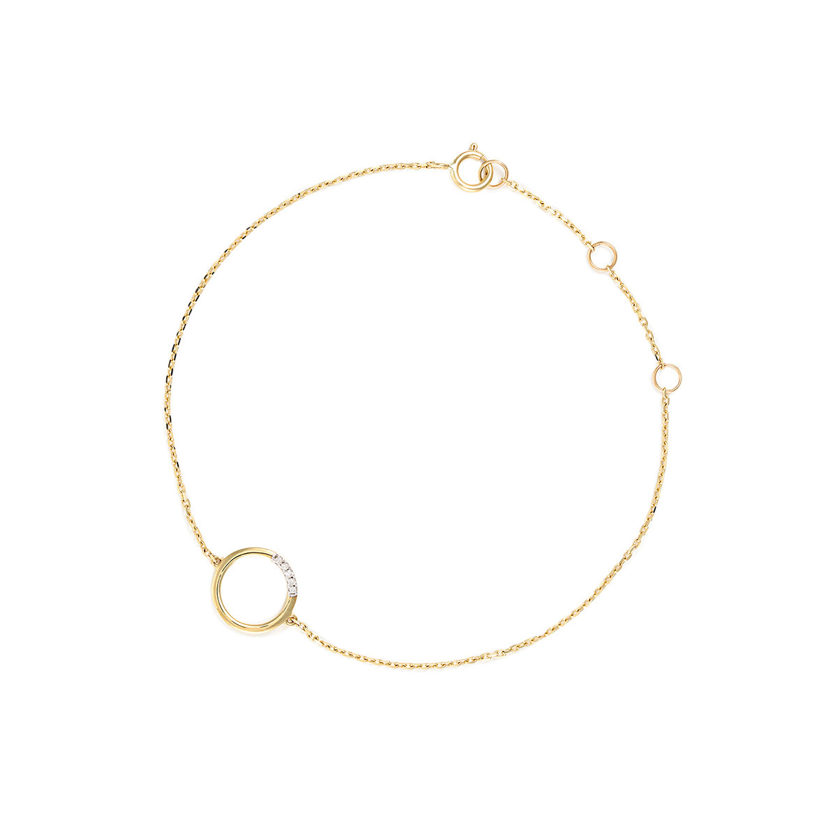 Bracelet "Cercle" D0,02/5 Bracelet "Agathe" Or jaune et Diamant