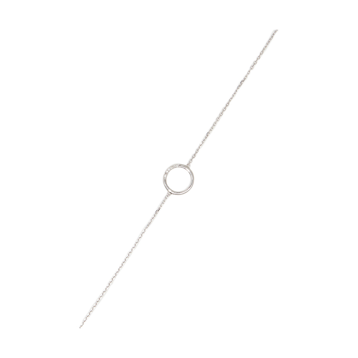 Bracelet "Agathe" Or blanc et Diamant