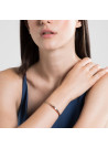 "BELLE COMME UN COEUR" bracelet jonc rosé à message