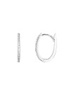 Boucles d'oreilles or blanc et oxydes de zirconium "Alizée"