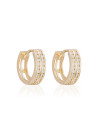 Boucles d'oreilles or jaune et oxydes de zirconium "Audace"