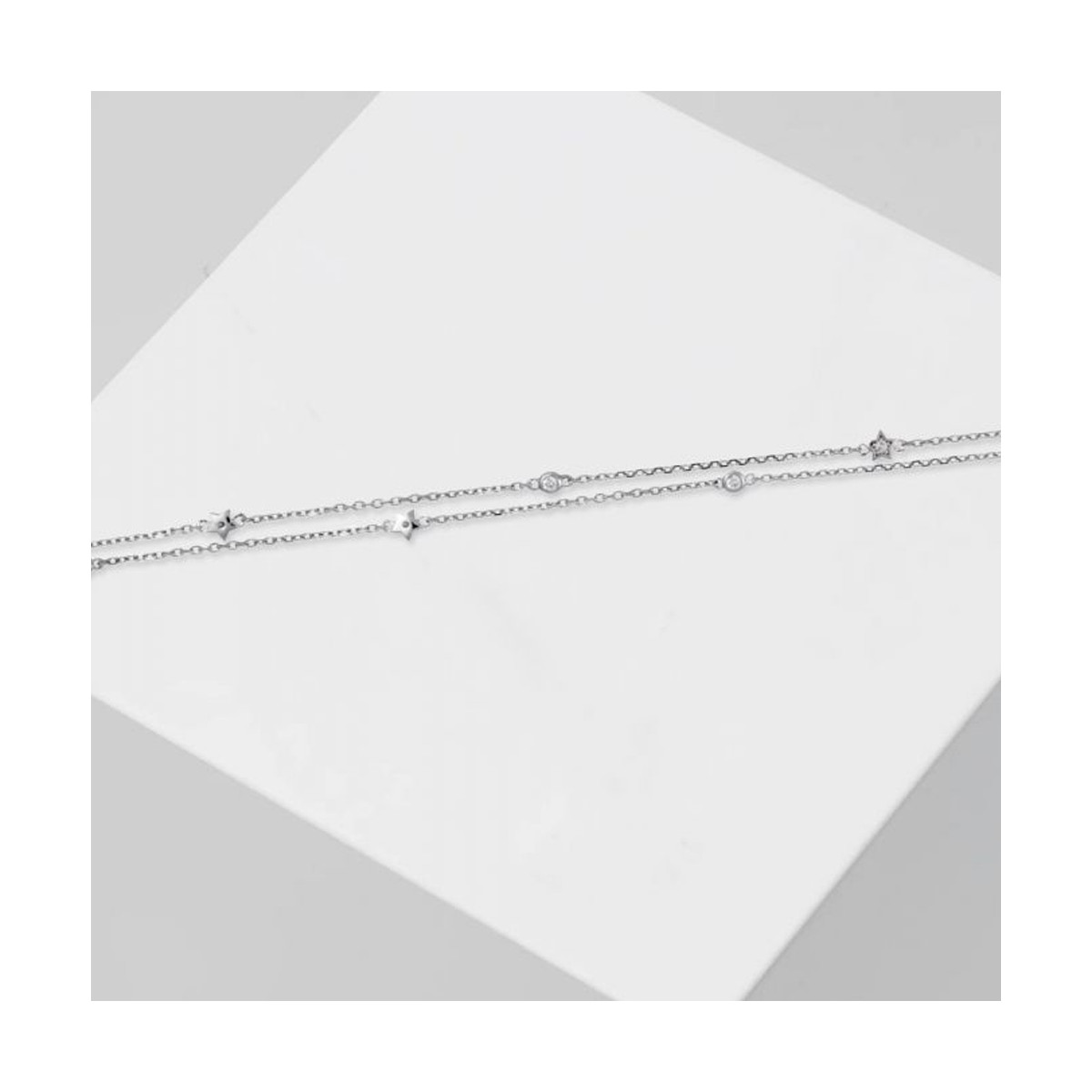 Bracelet Or Blanc et Diamant Bracelet "Maëlys" Or blanc et Diamant