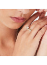 Bague Or jaune 375/1000 et zirconium