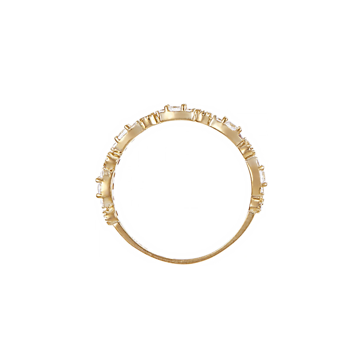 Bague Or Jaune et oxydes de zirconium "Relation" Bague "Relation" Or jaune