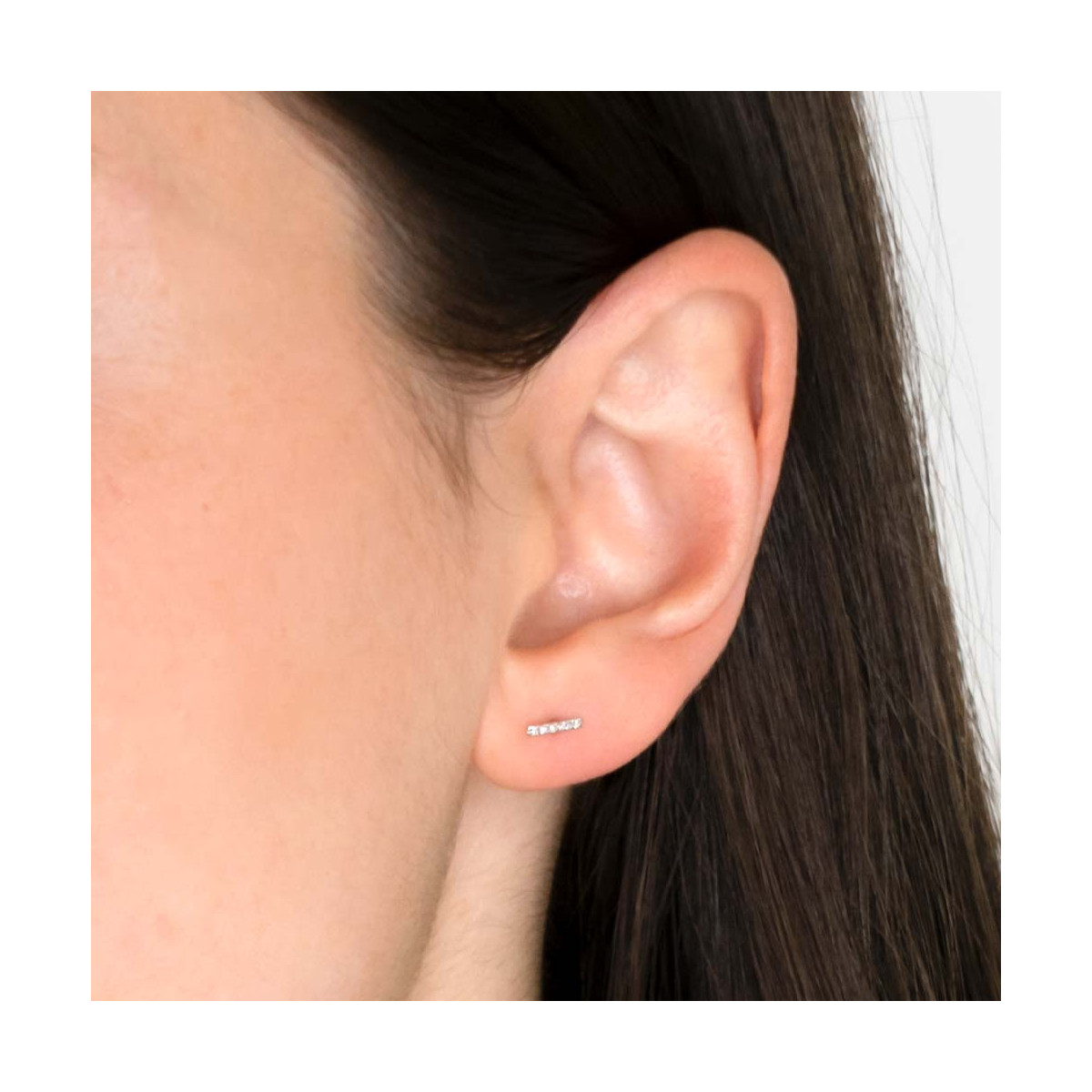 Boucles d'oreilles Or Blanc et Diamant Boucles d'oreilles Or Blanc et Diamant