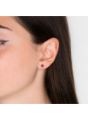 Boucles d'oreilles or blanc et perles de culture Noires "My Pearl"