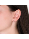 Boucles d'oreilles or tricolore et oxydes de zirconium "Minis Fleurs"