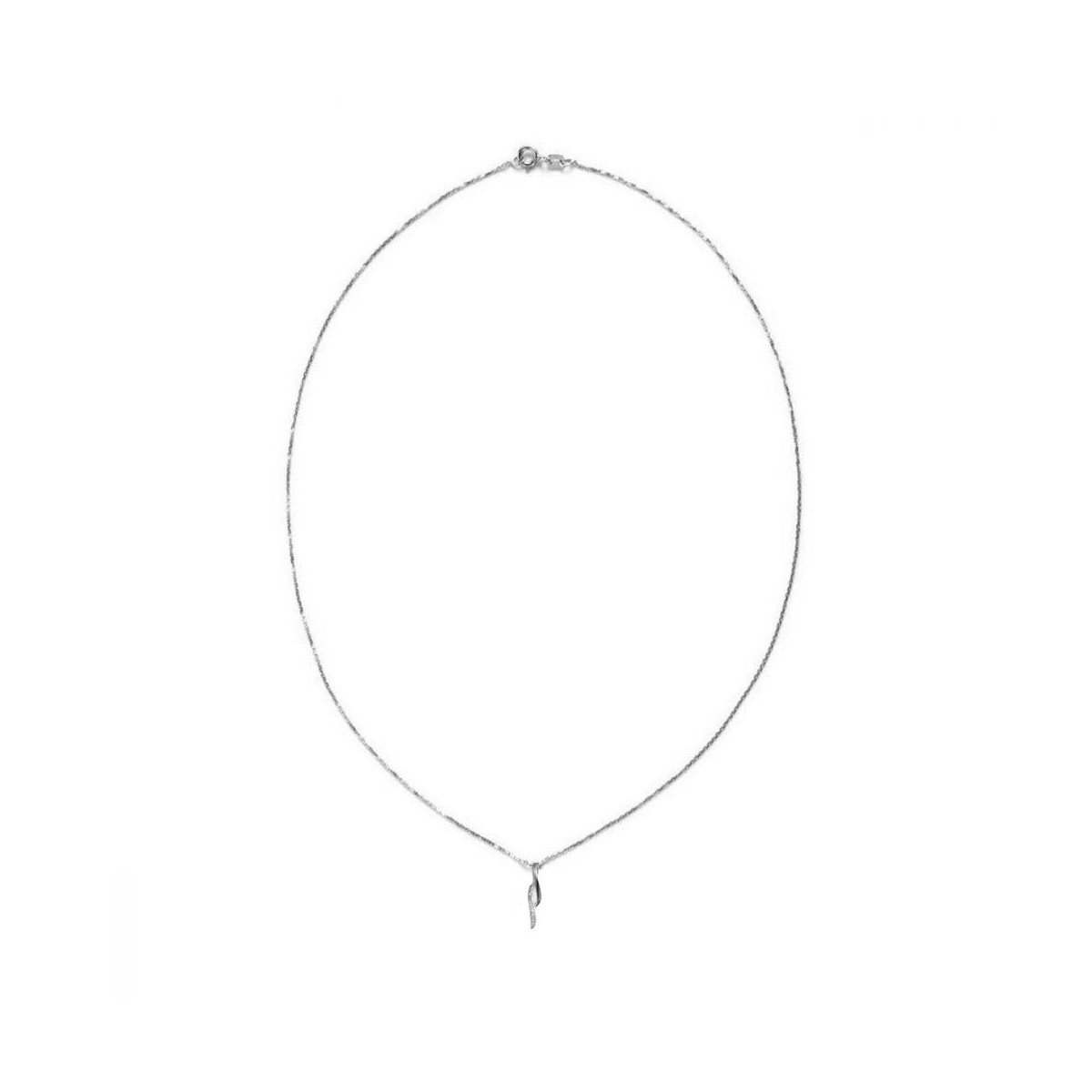 Pendentif Or Blanc et Diamant Pendentif "Idylle Divine" Or blanc et Diamant
