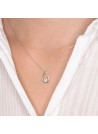 Pendentif Or Blanc 375 et Diamants