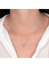 Pendentif Or Blanc et Diamant